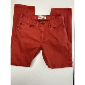 LEVI'S 511 Youth 18reg 29x29 Red Jeans Slim Fit
